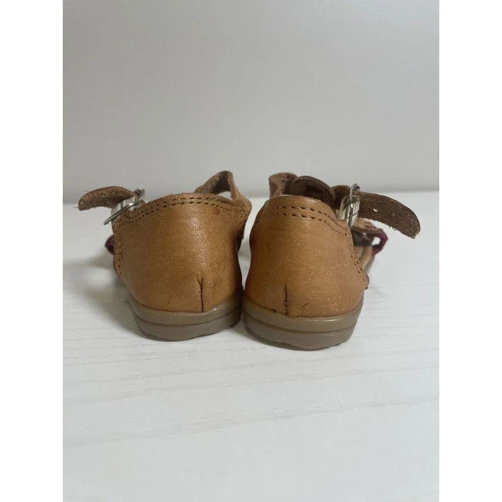 Raguer Minnie Mouse Leather‎ Sandals Size 13 Kids Hecho en Mexico